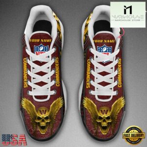 Custom Name NFL Washington commanders Skull Air Max Plus Shoes