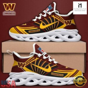 Custom Name NFL Washington Commanders Team Logo Max Soul Shoes