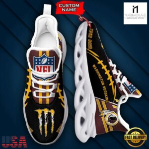 Custom Name NFL Washington Redskins Max Soul Shoes For Men And Women