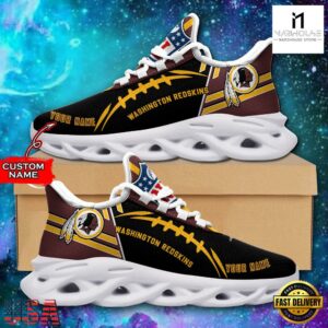 Custom Name NFL Washington Redskins Max Soul Shoes For Men And Women
