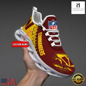 Custom Name NFL Washington Redskins Max Soul Shoes
