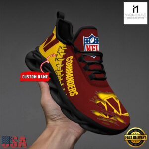 Custom Name NFL Washington Redskins Max Soul Shoes