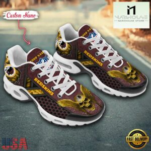 Custom Name NFL Washington Redskins Skull Air Max Plus Shoes