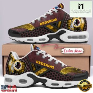 Custom Name NFL Washington Redskins Skull Air Max Plus Shoes