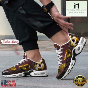 Custom Name NFL Washington Redskins Skull Air Max Plus Shoes