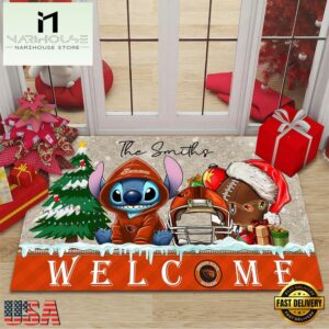 Custom Name Oregon State Beavers Cute Stitch Welcome Christmas Doormat