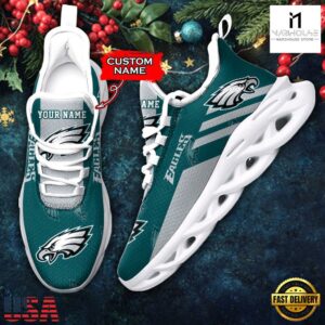 Custom Name Philadelphia Eagles NFL New Merry Christmas Max Soul Shoes