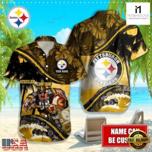 Custom Name Pittsburgh Steelers NFL Mascot Hawaiian Shirt