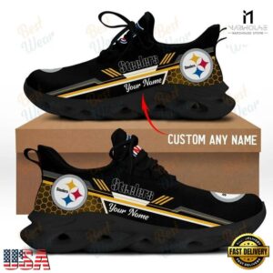 Custom Name Pittsburgh Steelers NFL Sport Max Soul Shoes