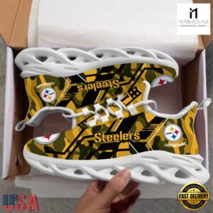 Personalized Pittsburgh Steelers NFL Sport Team Clunky Max Soul Shoes NFL Gifts 14 Custom Name Pittsburgh Steelers NFL Sport Team Clunky Max Soul Shoes