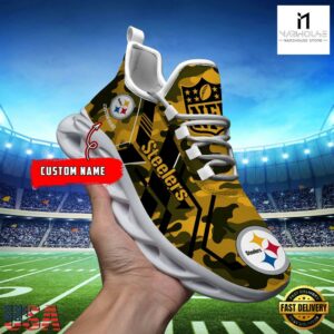 Custom Name Pittsburgh Steelers NFL Sport Team Clunky Max Soul Shoes