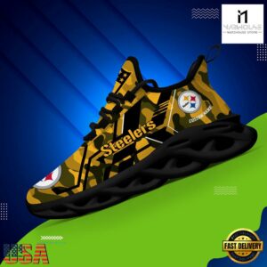 Personalized Pittsburgh Steelers NFL Sport Team Clunky Max Soul Shoes NFL Gifts 10 Custom Name Pittsburgh Steelers NFL Sport Team Clunky Max Soul Shoes