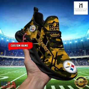 Custom Name Pittsburgh Steelers NFL Sport Team Clunky Max Soul Shoes