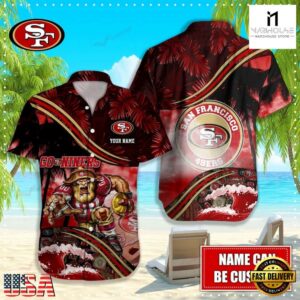 Custom Name San Francisco 49ers NFL Mascot Hawaiian Shirt
