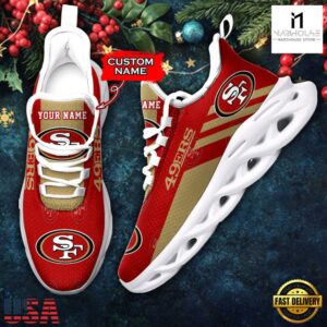 Custom Name San Francisco 49ers NFL New Merry Christmas Max Soul Shoes