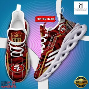 Custom Name San Francisco 49ers NFL Sport Team Clunky Max Soul Shoes