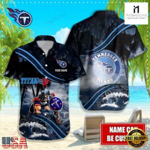 Custom Name Tennessee Titans NFL Mascot Hawaiian Shirt