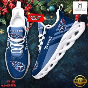 Custom Name Tennessee Titans NFL New Merry Christmas Max Soul Shoes