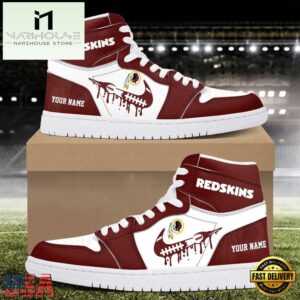 Custom Name Washington Redskin Air Jordan 1 Shoes