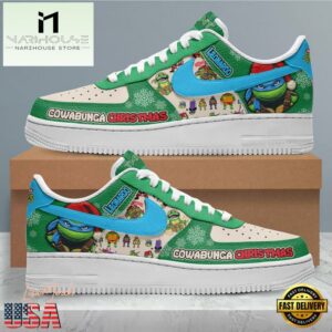 Cute Cowabunga Merry Christmas Air Force 1 Shoes