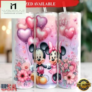 Cute Mickey Mouse Valentine 20oz Tumbler