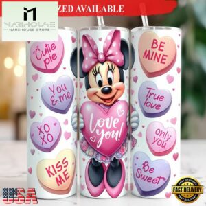 Cute Minnie Valentine Mouse 20oz Tumbler