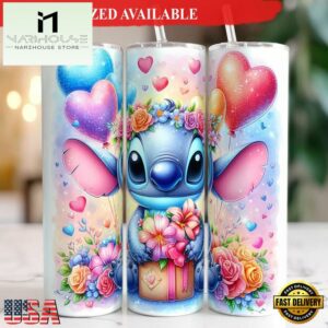 Cute Stitch Valentine 20oz Tumbler
