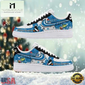 Detroit Lions Merry Christmas Air Force 1 Shoes