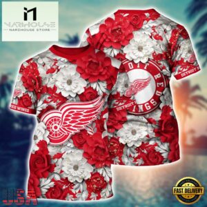 Detroit Red White Wings NHL 3D Unisex T Shirt