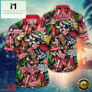 Detroit Red Wings NHL Team Hawaiian Shirt