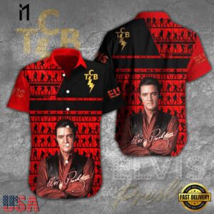 Elvis Presley Red Hot Taking Care of Business Unisex Hawaiian Shirt