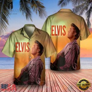 Elvis Presley Sunset Serenade Unisex Hawaiian Shirt