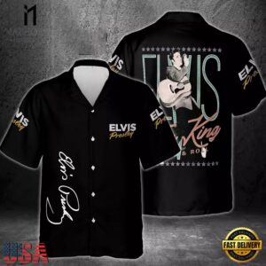 Elvis Presley The King Of Rock And Roll Unisex Hawaiian Shirt
