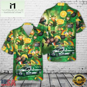 EMS Car St Patrick's Day Hawaiian Shirt