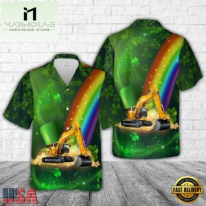 Excavator Patrick's Day Hawaiian Shirt