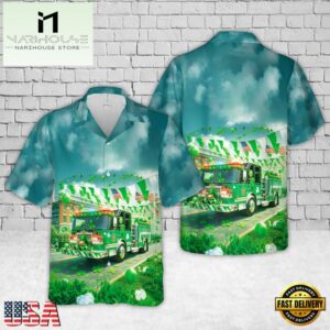 Fire Truck St Patrick's Day Summer Hawaiian Shirts