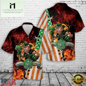 Firefighter Saint Patrick's Day Leprechaun Hawaiian Shirts