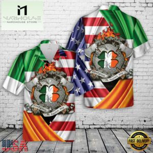 Firefighter Saint Patrick's Day Leprechaun Vitage Hawaiian Shirts
