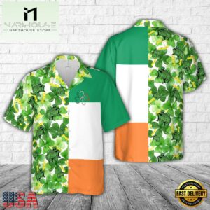 Fishing Shamrock Patricks' Day Hawaiian Shirt