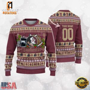 Florida State Seminoles Logo Football NCAA Ugly Christmas Sweater