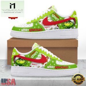 Funny Grinchmas Merry Christmas Air Force 1 Shoes