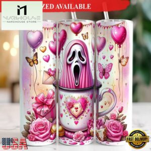 Funny Horror Valentine 20oz Tumbler With Lip And Straw