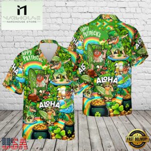 Funny Leprechaun Happy St Patricks Day Hawaiian Shirt