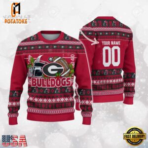 Georgia Bulldogs Logo Football NCAA Ugly Christmas Sweater