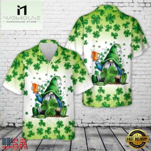 Gnomies Beer St. Patrick's Day Hawaiian Shirt