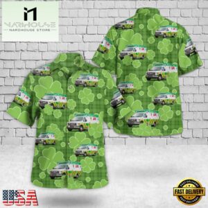 Grand Rapids, Michigan, Life EMS St Patrick's Day Hawaiian Shirt