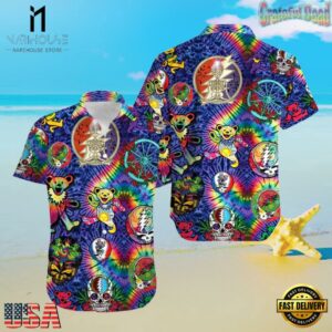 Grateful Dead Bears Tie Die Unisex Hawaiian Shirt