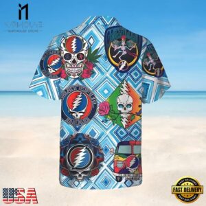 Grateful Dead Blue Lagoon Collage Unisex Hawaiian Shirt