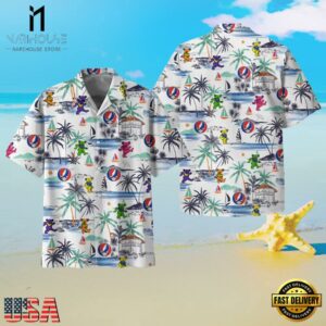 Grateful Dead Dancing Bears Beach Unisex Hawaiian Shirt