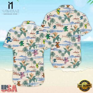 Grateful Dead Dancing Bears Colors 3D Summer Unisex Hawaiian Shirt